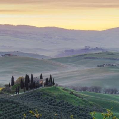 tuscany region's rolling hills